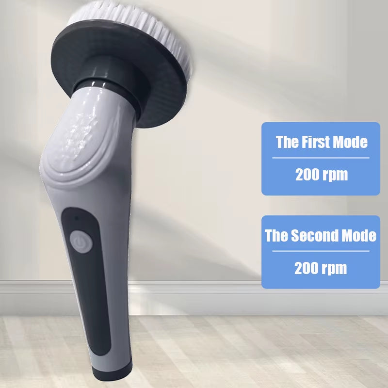 CleanMaster™ 6-in-1 Wireless Electric Scrub Brush – Adjustable Cleaning Tool for Bathroom, Kitchen & Window