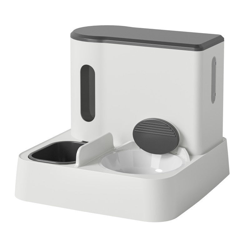 Cat Automatic Pet Feeder Water Dispenser Integrated Double Bowl Drinking Pet