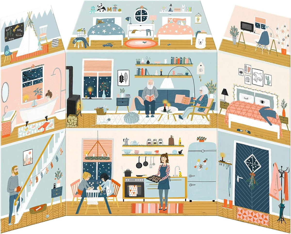 At Home Christmas  3D Fold Out House Advent Calendar