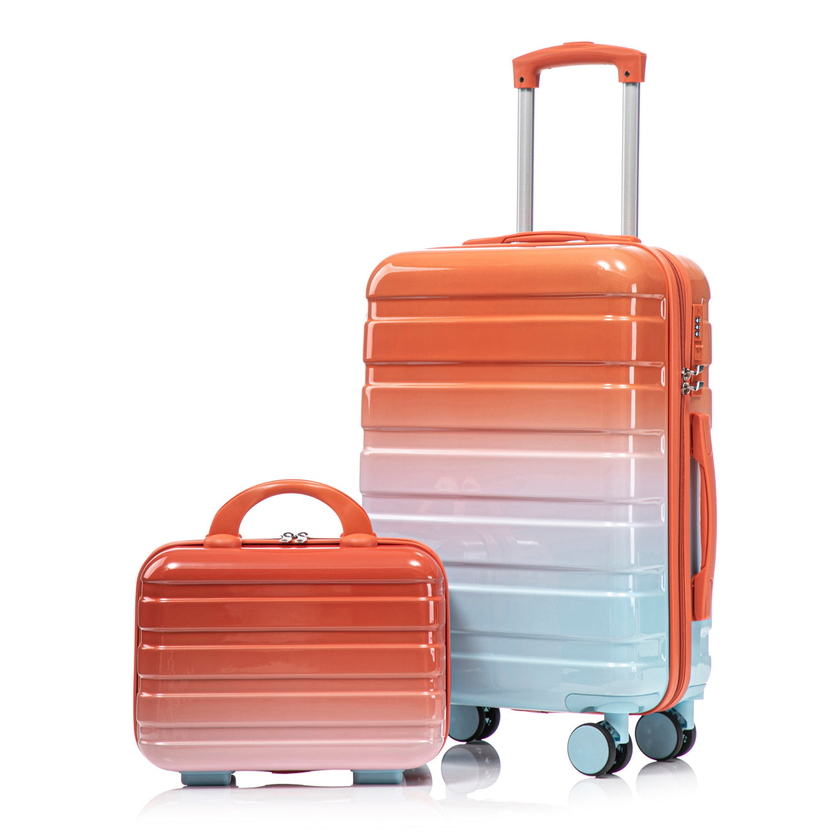 2-Piece Gradient Spinner Luggage Set with Lock