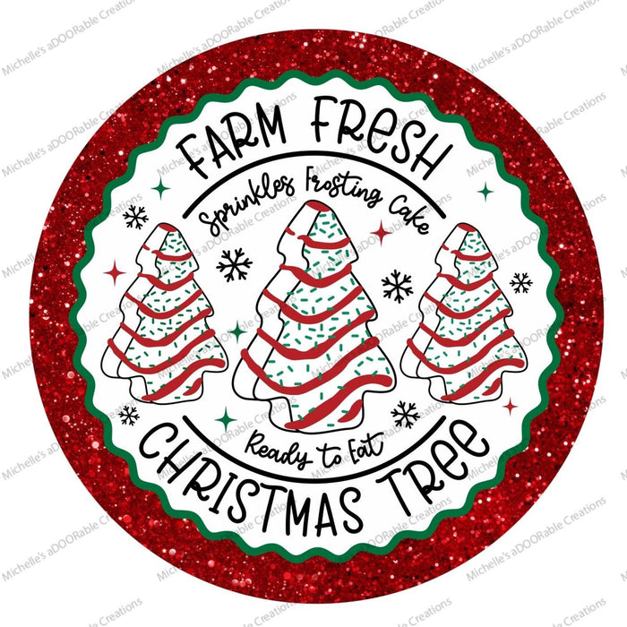 Farm Fresh Christmas Tree Glitter Sign