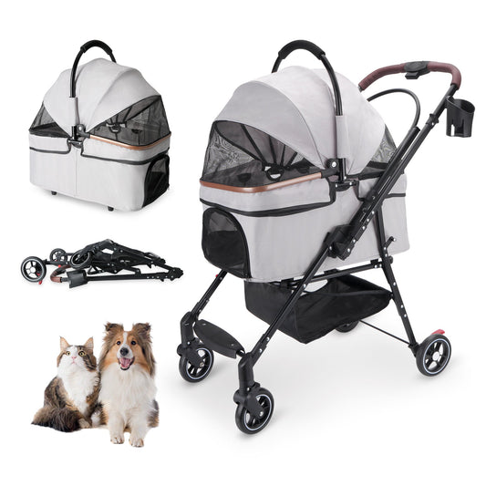 Foldable Pet Stroller for Dogs & Cats
