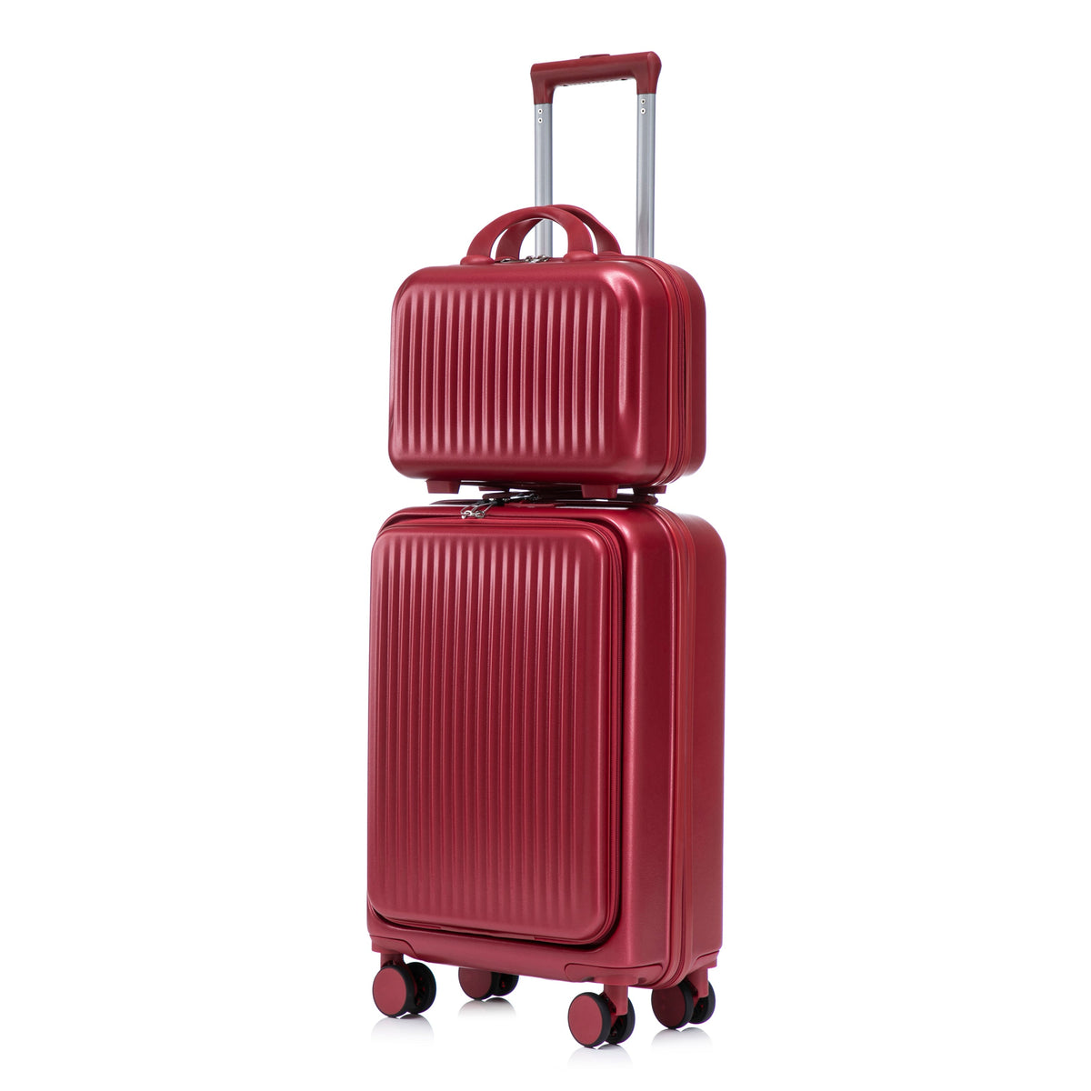 14"/20" 2-Piece ABS Spinner Luggage Set with Lock