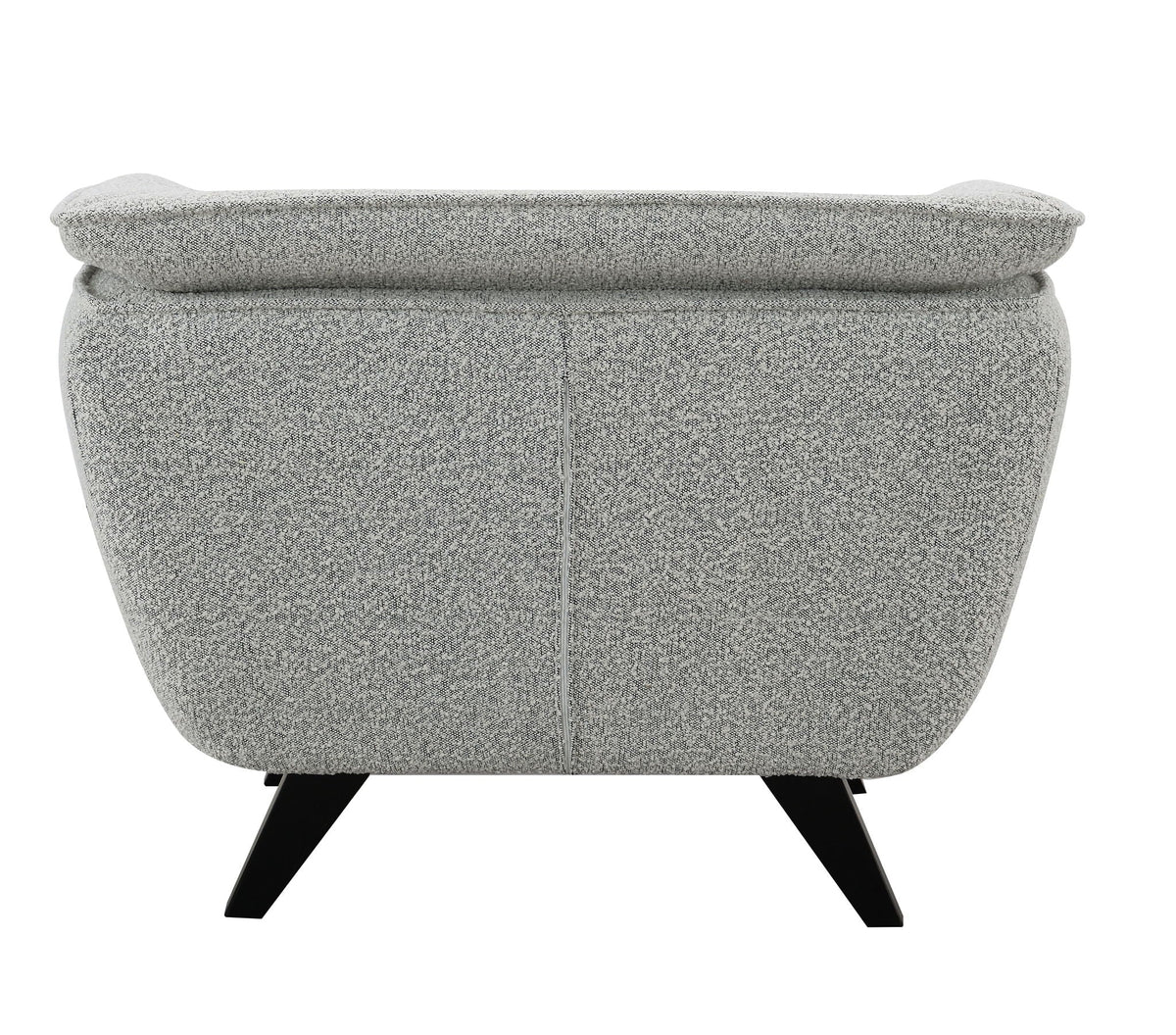 Boucle Arm Chair with Wooden Frame - Nayeli Boucle Chair, Dark Brown or Gray