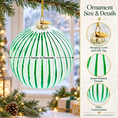 Pinyin Oil-paper Umbrella Glass Christmas Ornament