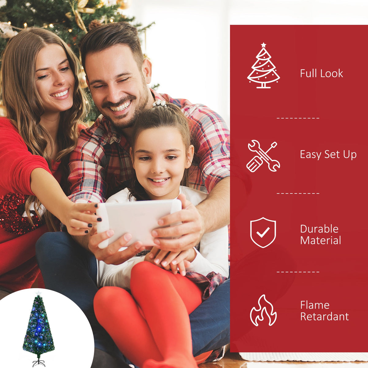 Christmas Tree Fir Pre-Lit Artificial Christmas Tree – product view 4
