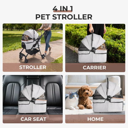 Foldable Pet Stroller for Dogs & Cats