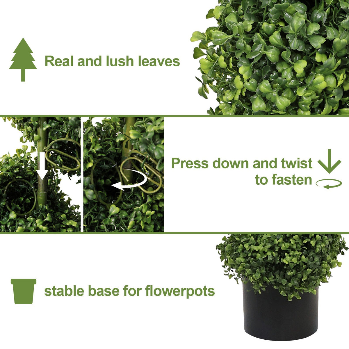 7-Foot Artificial Spiral Boxwood Topiary