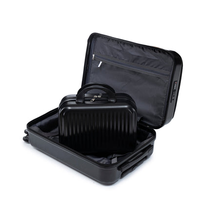 14" & 20" ABS Spinner Luggage Set with Cosmetic Case