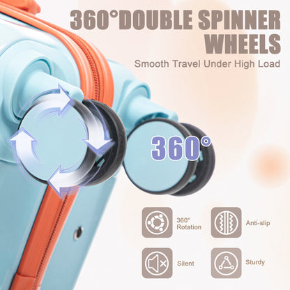 2-Piece Gradient Spinner Luggage Set with Lock