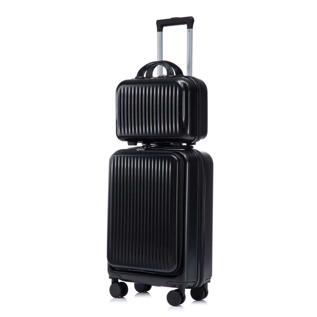14" & 20" ABS Spinner Luggage Set with Cosmetic Case