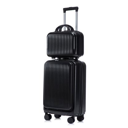 14" & 20" ABS Spinner Luggage Set with Cosmetic Case