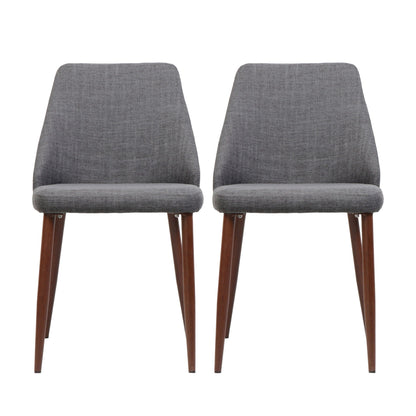 Modern Dining Chair With Iron Legs And Wood Finish