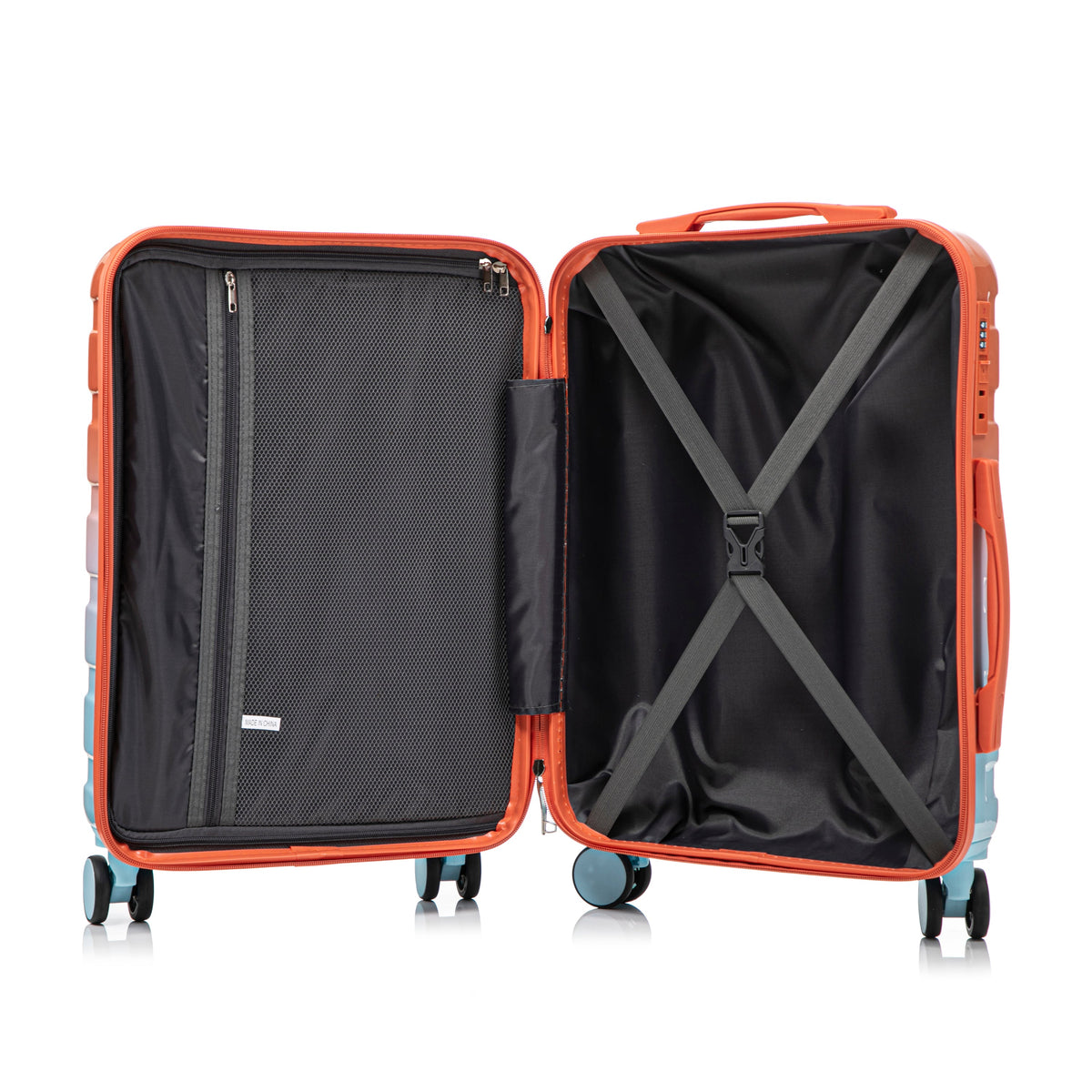 2-Piece Gradient Spinner Luggage Set with Lock