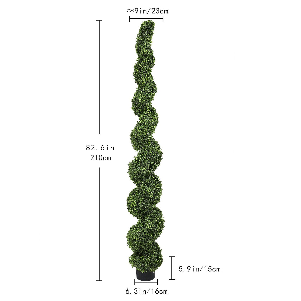 7-Foot Artificial Spiral Boxwood Topiary