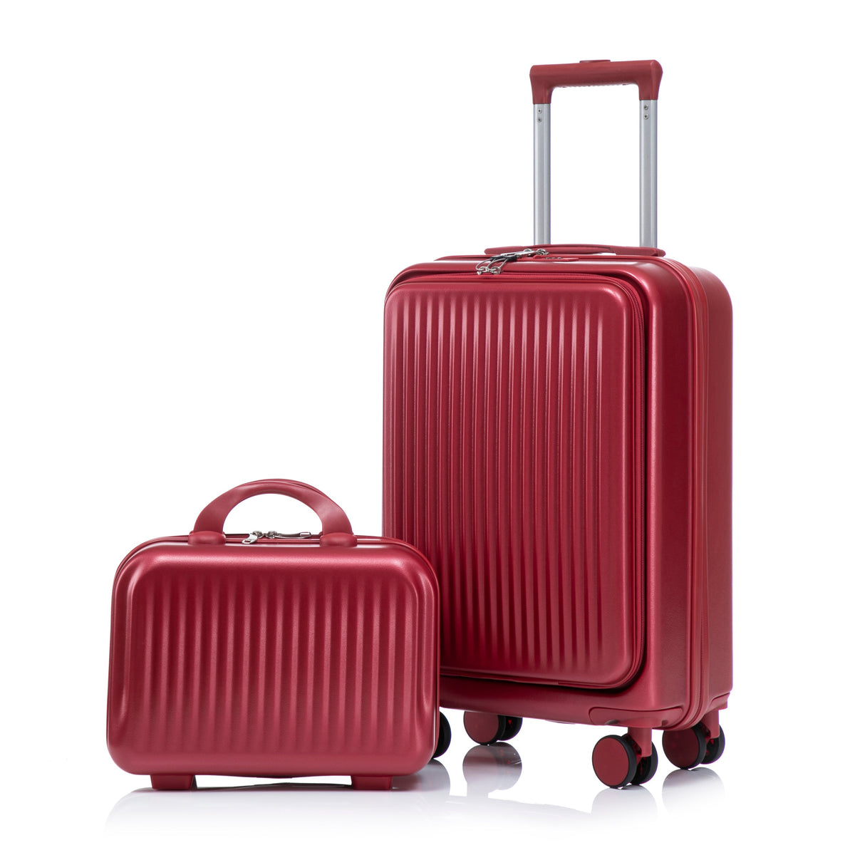 14"/20" 2-Piece ABS Spinner Luggage Set with Lock