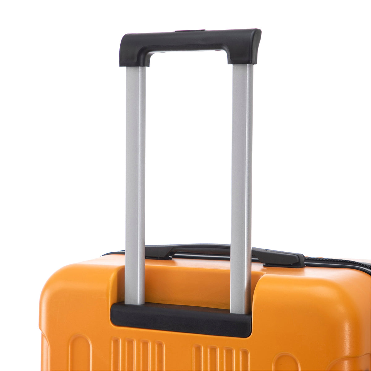 3-Piece ABS Spinner Wheel Luggage Set with TSA Lock - Black and Orange