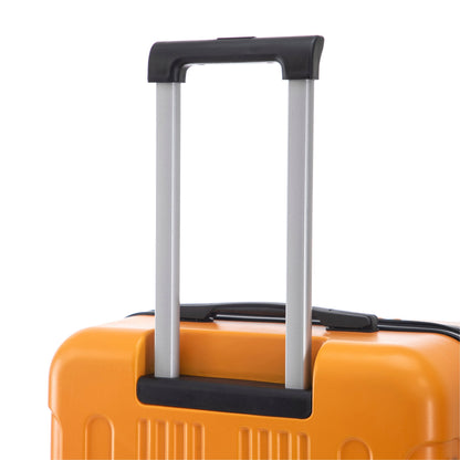 3-Piece ABS Spinner Wheel Luggage Set with TSA Lock - Black and Orange