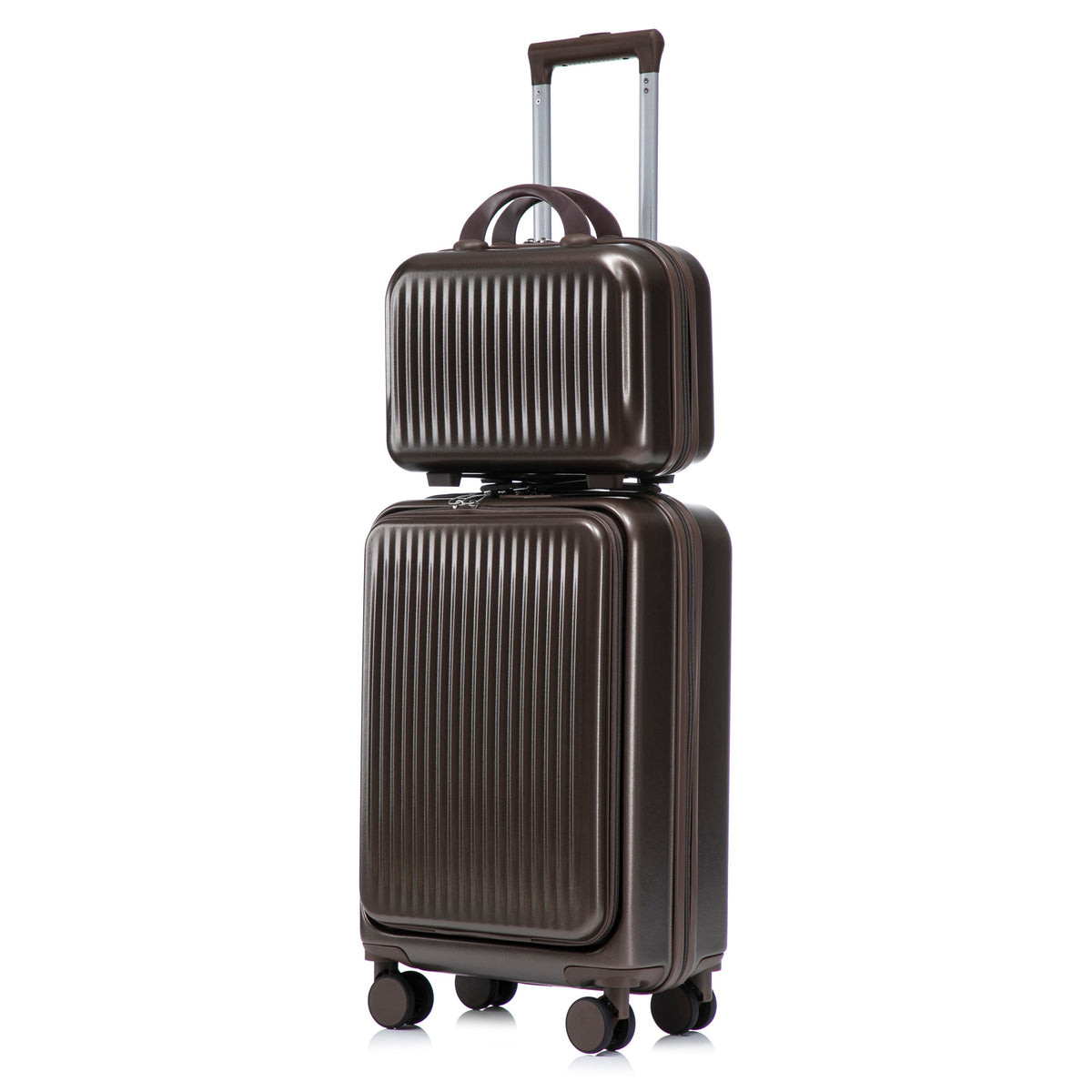 2-Piece Spinner Luggage Set with Cosmetic Case