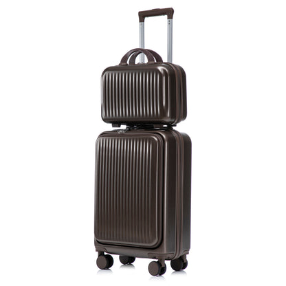 2-Piece Spinner Luggage Set with Cosmetic Case
