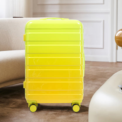 20"/24"/28" 3-Piece Spinner Luggage Set – Yellow & Green