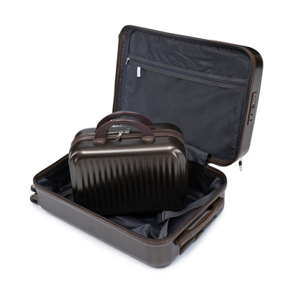 2-Piece Spinner Luggage Set with Cosmetic Case