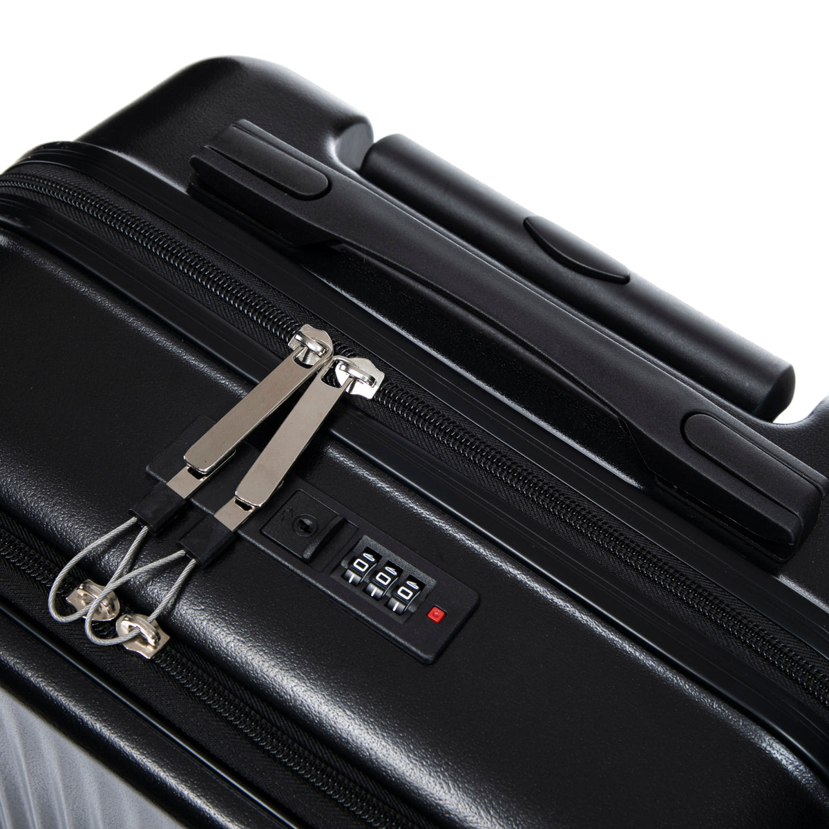 14" & 20" ABS Spinner Luggage Set with Cosmetic Case