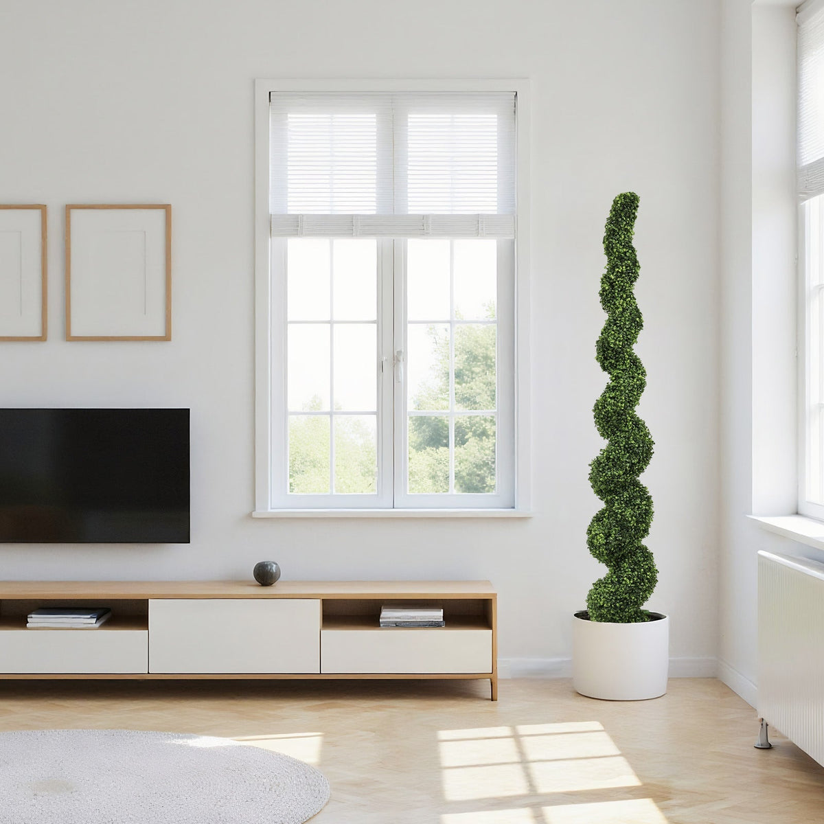 7-Foot Artificial Spiral Boxwood Topiary