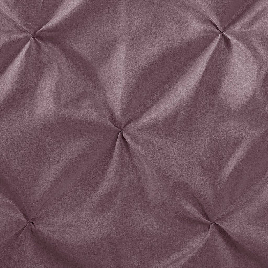 Tufted Semi-Sheer Shower Curtain with Textured Tufting - Soft Plum