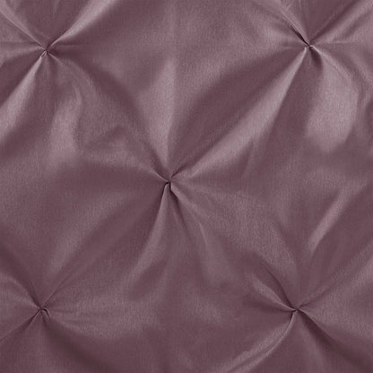 Tufted Semi-Sheer Shower Curtain with Textured Tufting - Soft Plum