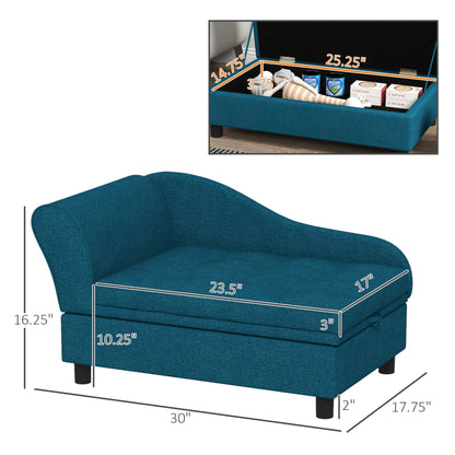 Elevated Pet Sofa Bed with Storage - Small & Medium Dogs
