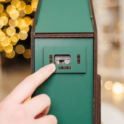 Green Wooden Christmas Advent Calendar – 24 Drawers