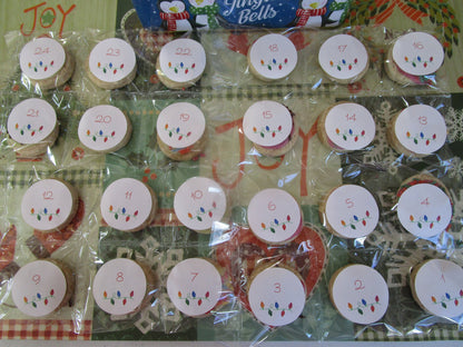 Sugar-Free Cookie Advent Calendar – 24 Cookies, Nut Options