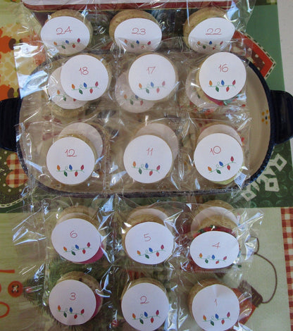 Sugar-Free Cookie Advent Calendar – 24 Cookies, Nut Options