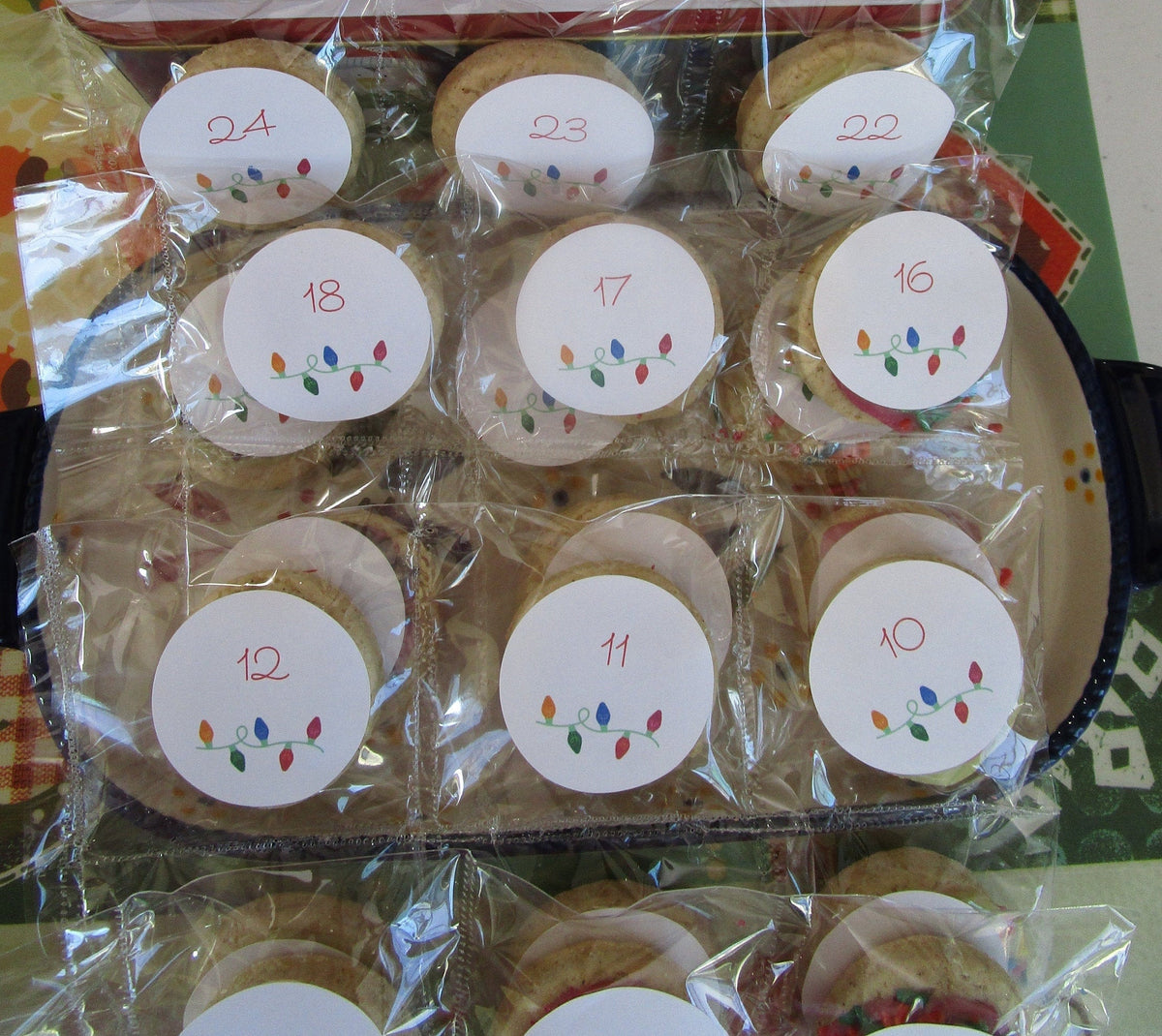 Sugar-Free Cookie Advent Calendar – 24 Cookies, Nut Options