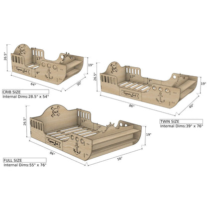 Captain Jack Pirate Ship Bed
