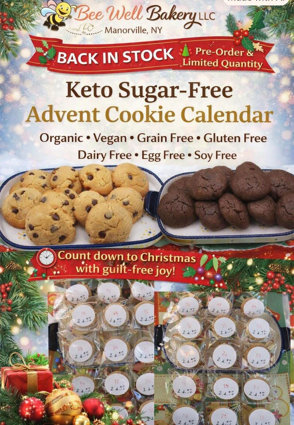 Keto Cookie Advent Calendar – 24 Cookies, 2026 Preorder