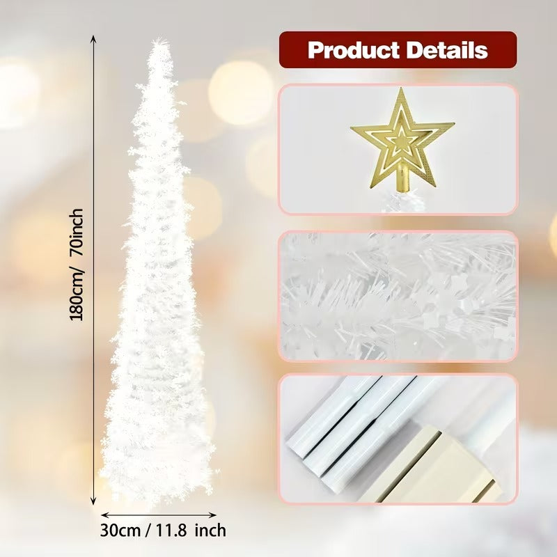 White Pop-Up Christmas Tree – product view 2