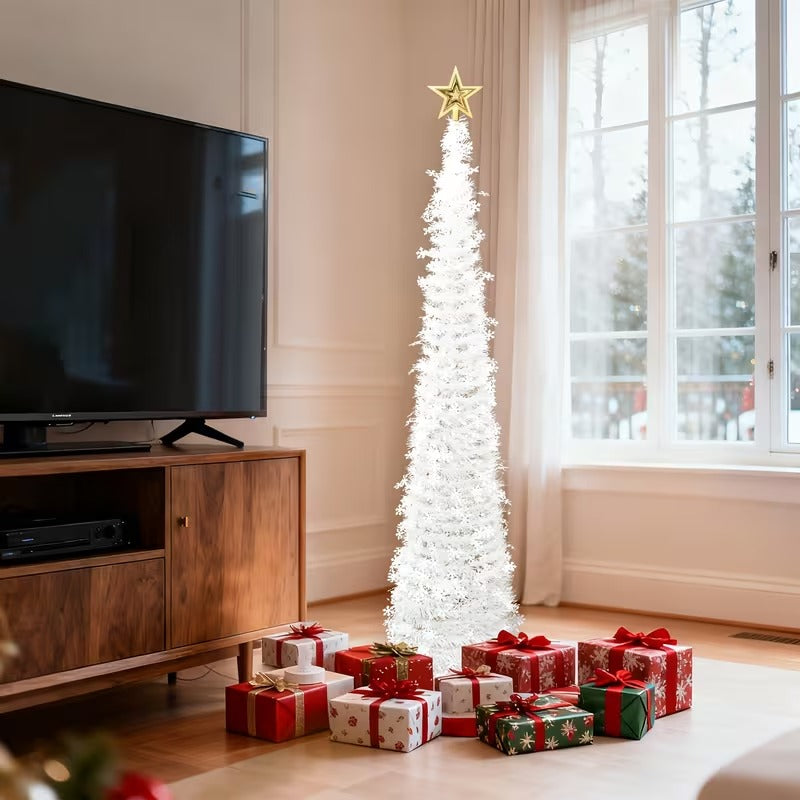 White Pop-Up Christmas Tree – product view 4