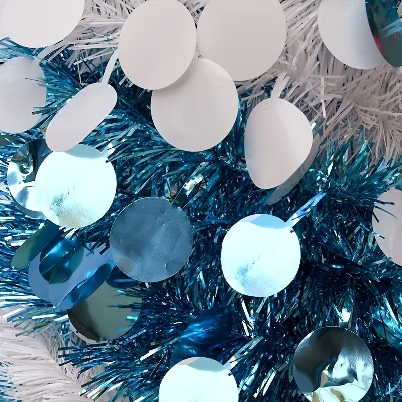 Blue White Glitter Christmas Tree – product view 4