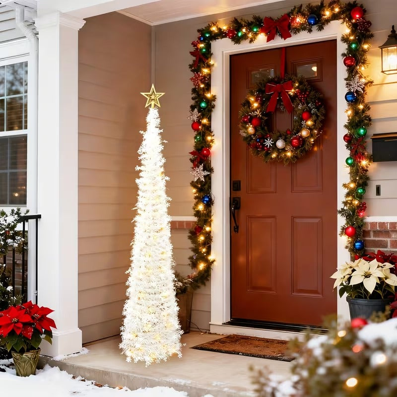 White Pop-Up Christmas Tree – product view 5