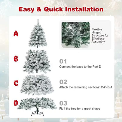 Christmas Snow Hinged Pine Tree – product view 3