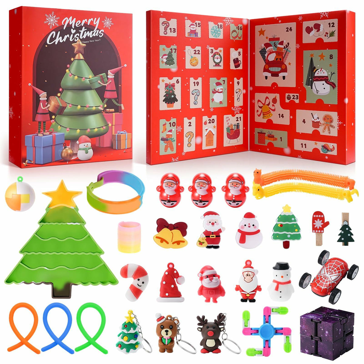 Christmas Advent Calendar 2025 24 Days Countdown Collectible Surprises Set