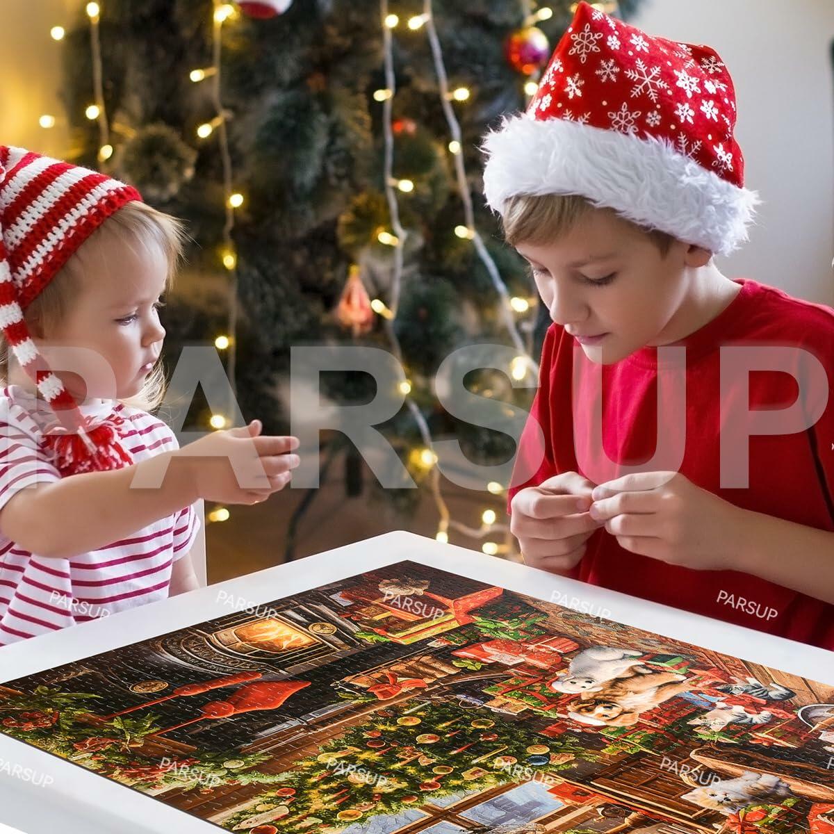 Christmas Advent Calendar 2025 Fireplace Jigsaw Puzzle 1000pc 27.6x19.7in