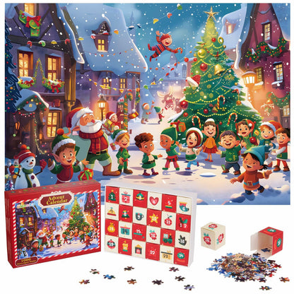 Advent Calendar 2025 Christmas Jigsaw Puzzle 1000pcs 24 Days Countdown