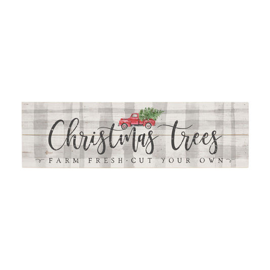 Christmas Trees Vintage Pallet Wall Sign – 7 × 24 Inches