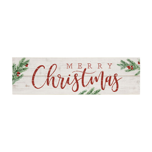 Merry Christmas Vintage Pallet Wall Sign – 7 × 24 Inches