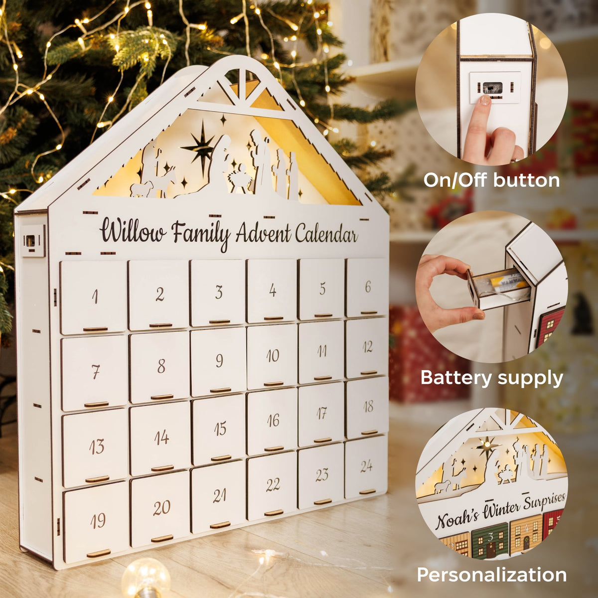 Christmas Advent Calendar - White – product view 9